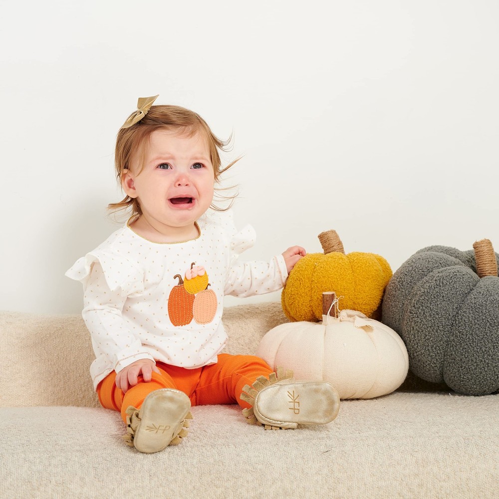 Mud Pie Shearling Fablic Pumpkin Décor, Yellow, Small