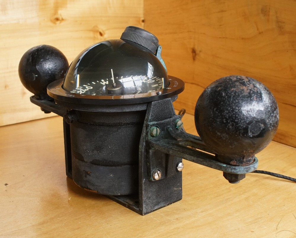 Large Danforth Constellation Steel Boat Compass 5 Inch Dome Working Well