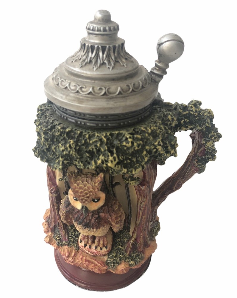 Nini Mini Wise Owl Beer Stein Trinket Holder Barware Decor