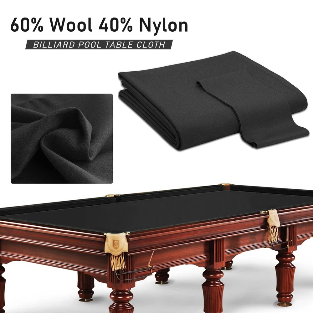 Worsted Pool Table Cloth 7ft/8ft/9ft Table Fast Billiard Felt Pre-Cut Wool+Nylon