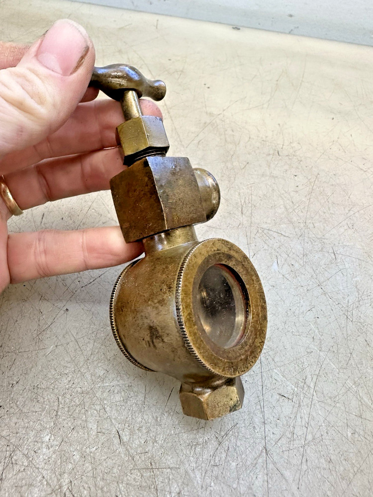 LUNKENHEIMER DRIP SIGHT OILER Brass Lubricator or Old Gas Engine