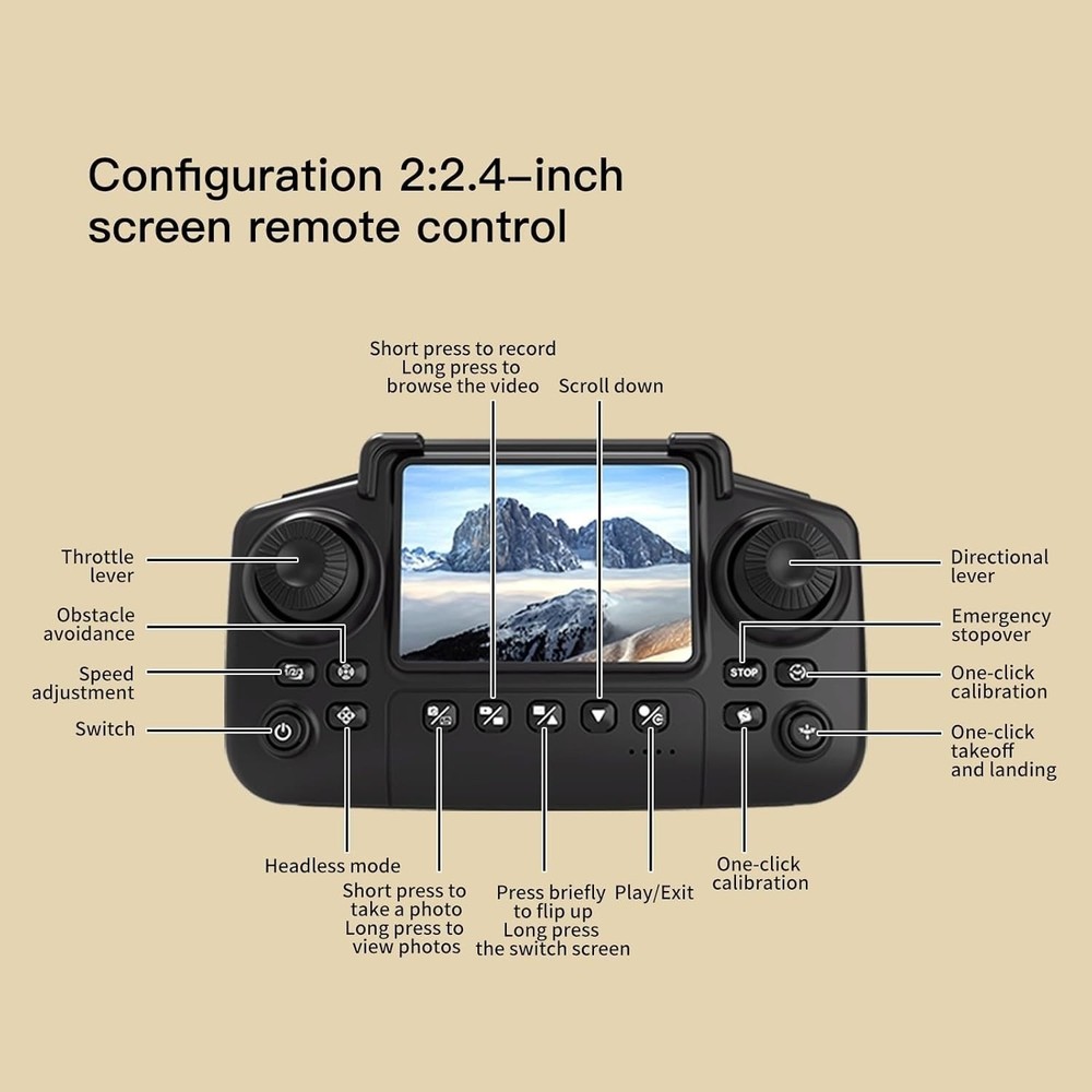 4K HD Drone With Remote Control, Dual Camera One-Touch Operation