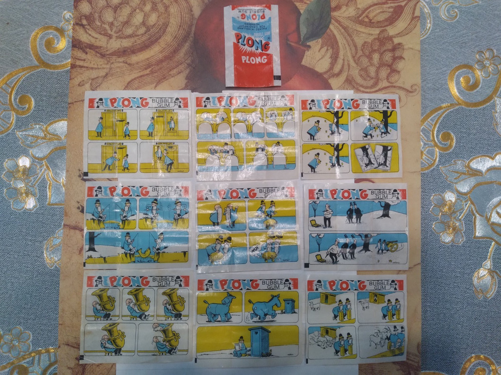 1960's Vtg 10 Different Bubble/Chewing Gum Wrappers/Comics/Inserts Plong
