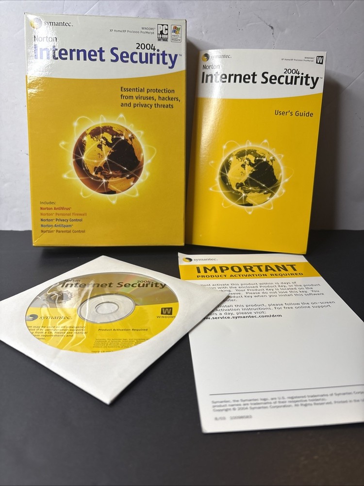 Norton Internet Security Software for Windows XP 2004.