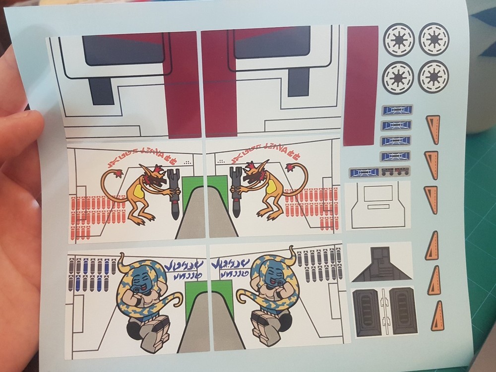 Custom Replacement Stickers for Star Wars Republic Attack Gunship 7676