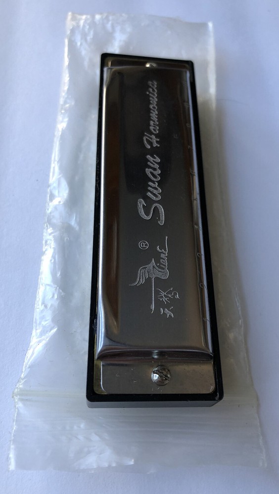 Swan Harmonica 10 Holes Silver