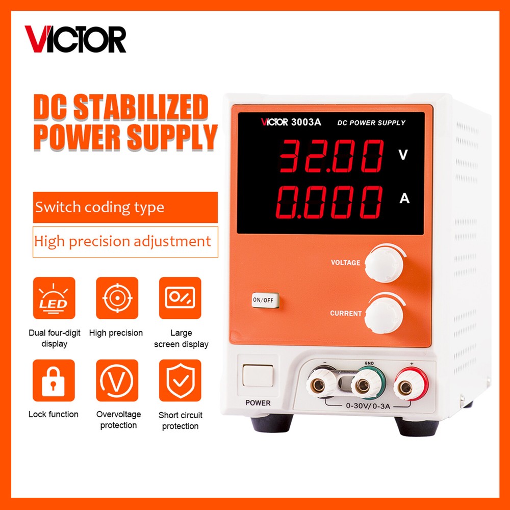 VICTOR 3003A 3005A 3010A Bench Switching code Type DC Power Supply Stabilization