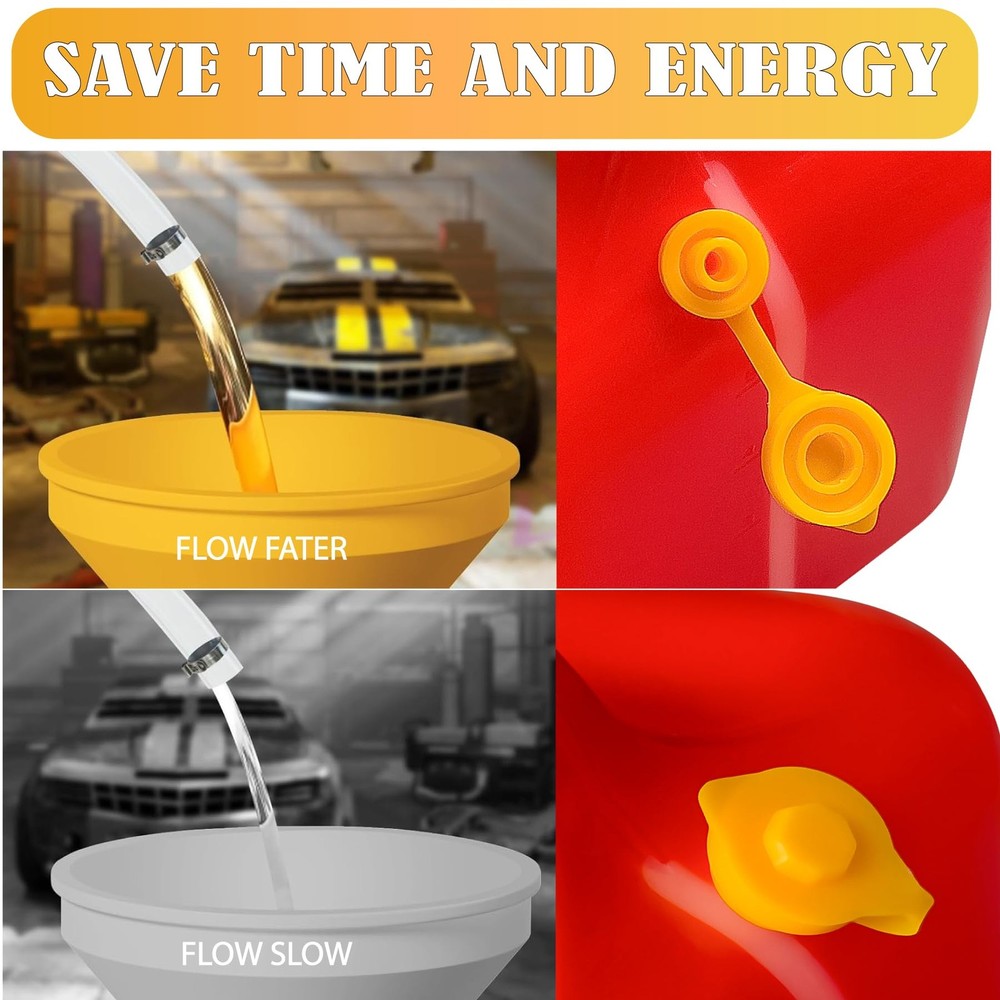 10 PCS Small Universal Can Vent Cap, Yellow Can Vent Cap Replacement Flexible...