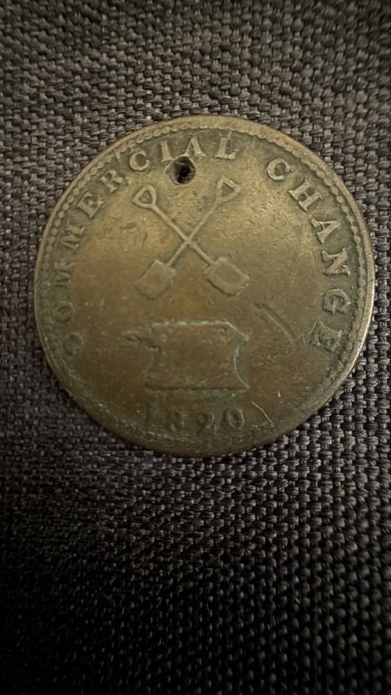 '1820' COMMERCIAL CHANGE UPPER CANADA HALF PENNY TOKEN