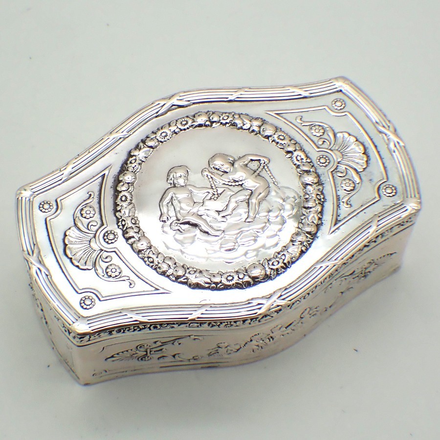 Ornate Box 800 Silver Austro Hungarian Import Mark