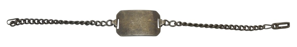 Original WWII Named US ID Bracelet Quinn 14.4 grams Sterling Silver CA11