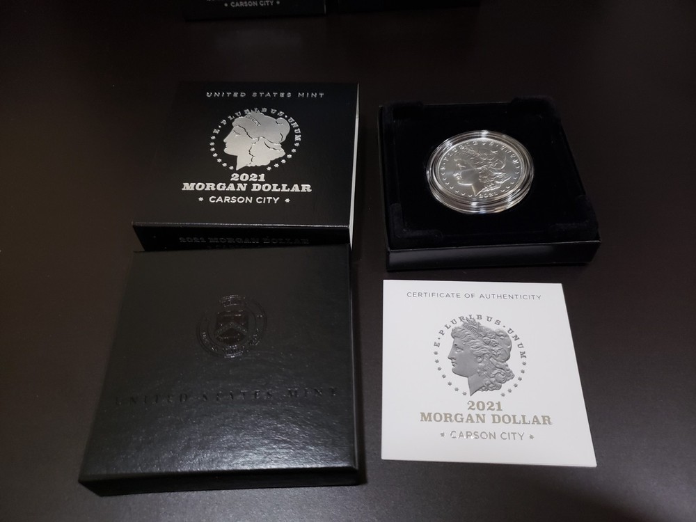 US Mint Morgan 2021 Silver Dollar with CC Privy Mark Carson City 21XC