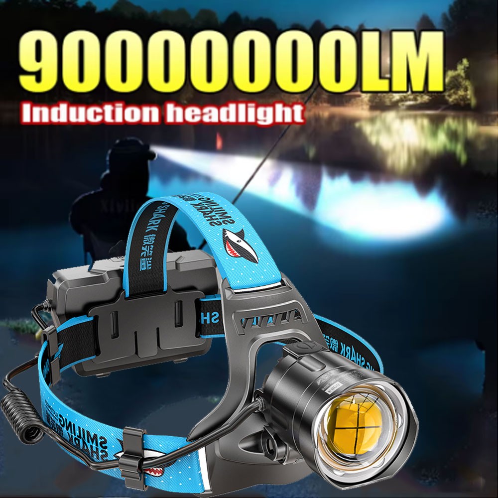 9000000LM LED Headlamp USB Rechargeable Super Bright Zoom Head Torch Headlight