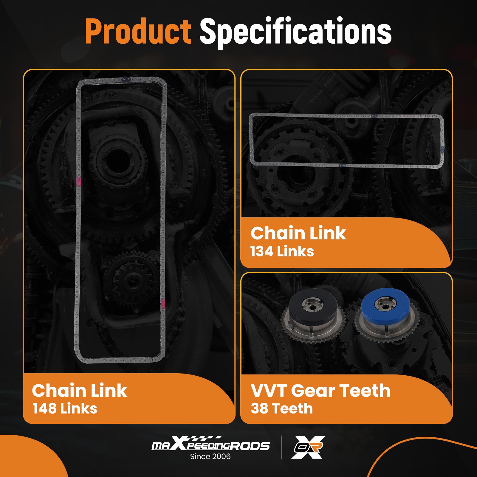 Timing Chain Kit & VVT Selenoid Actuator Oil Water Pump For 09-17 GM 2.4L Ecotec