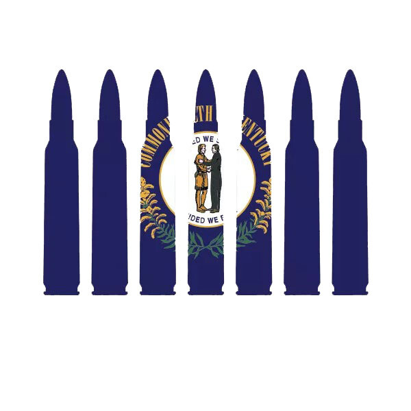 Kentucky Flag Bullet Ammo Sticker Decal