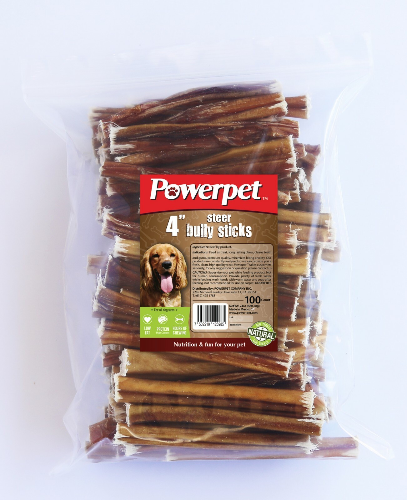All Natural Bully Steer/Regular Sticks 4 inch FDA & USDA APPROVED-BRC CERTIFIED
