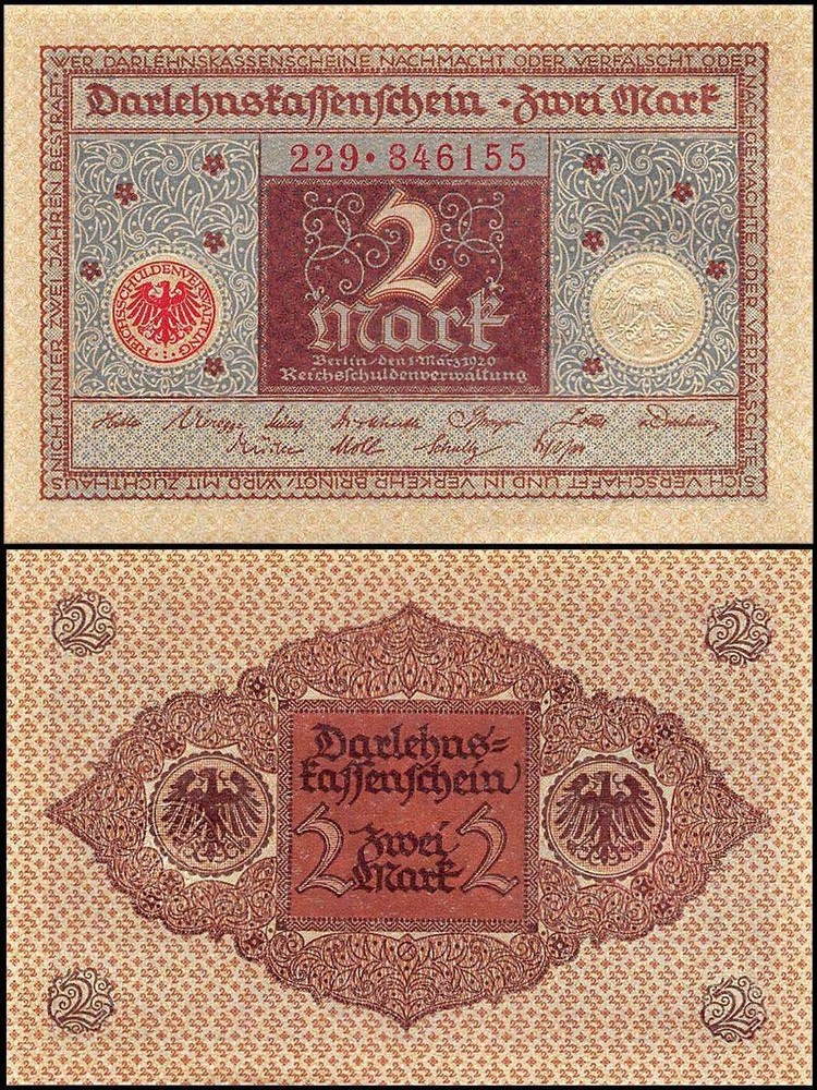 Germany 2 Mark, 1920, P-60, UNC