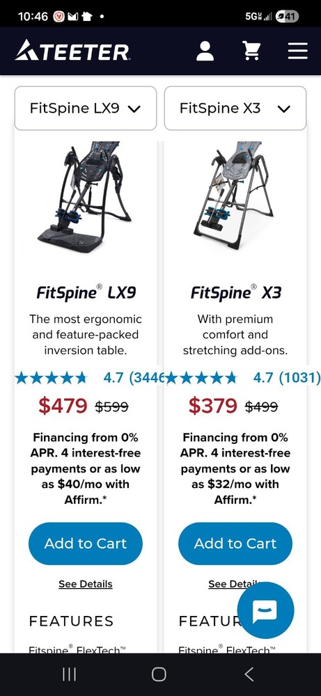 Inversion Table for Back Therapy Heavy Duty, Adjustable Stretcher