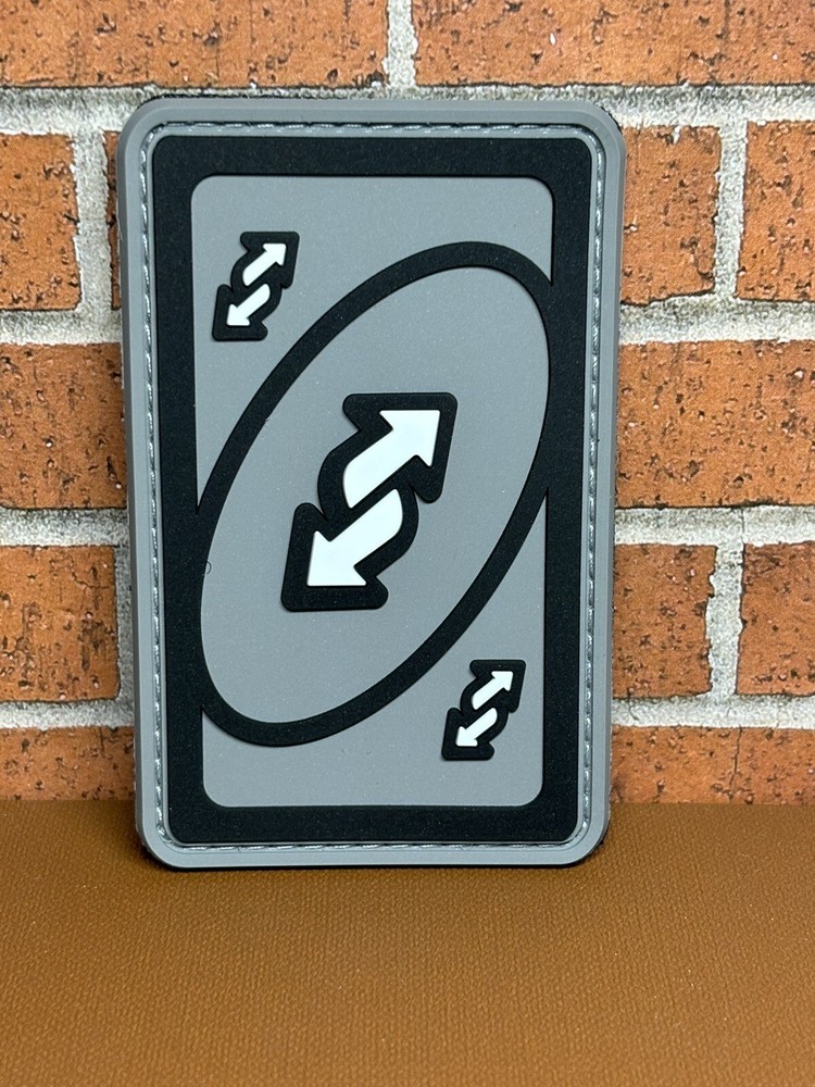 Tactical PVC Patch - Uno Reverse Card Patch - Grey Uno Reverse Card PVC Patch