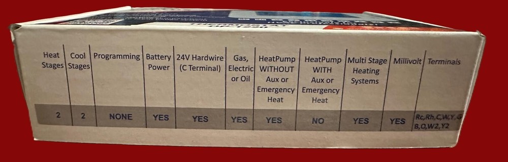 DEPLUS DP-1220 Thermostat Non Programmable Multi Stage 2H/2C