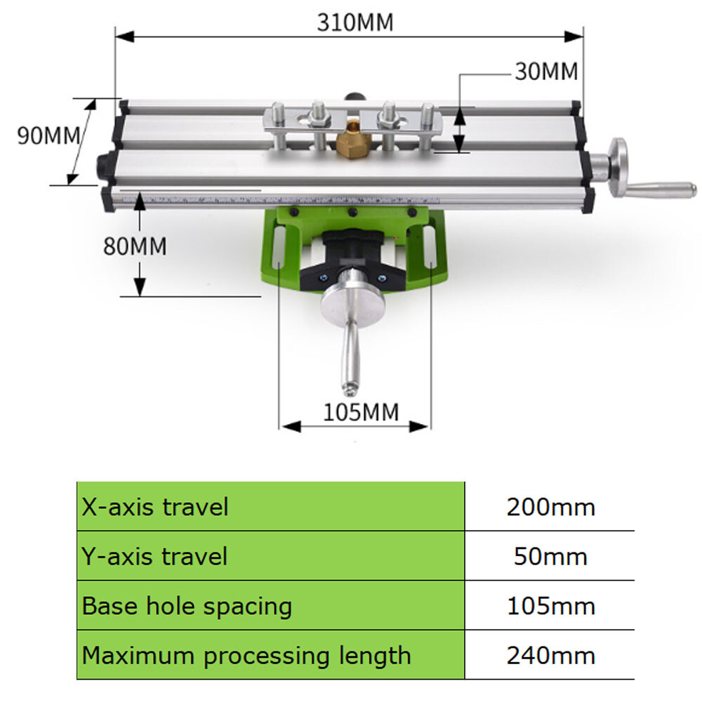 Multi-function Cross Slide Stand Table Drill Mounting Milling Machine Table Tool