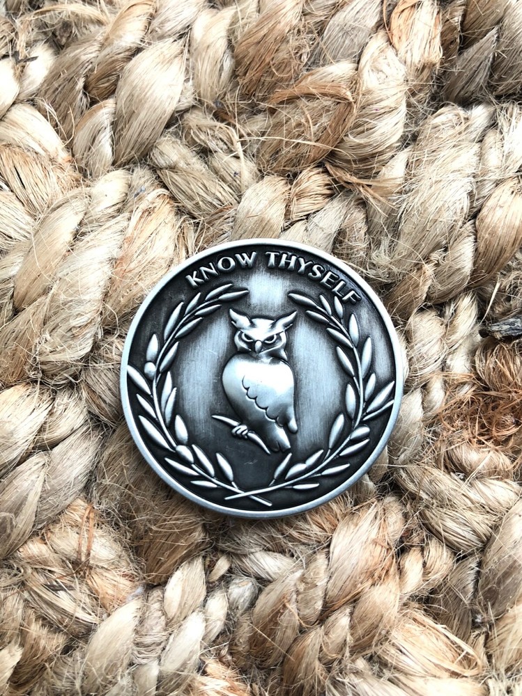 Socrates Coin - Know Thyself- Wisdom - Athena