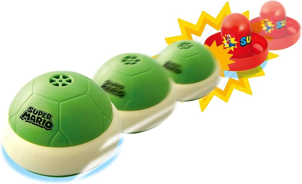 Super Mario Hover Shell Strike Action Game with Paddles for Ages 4 Plus