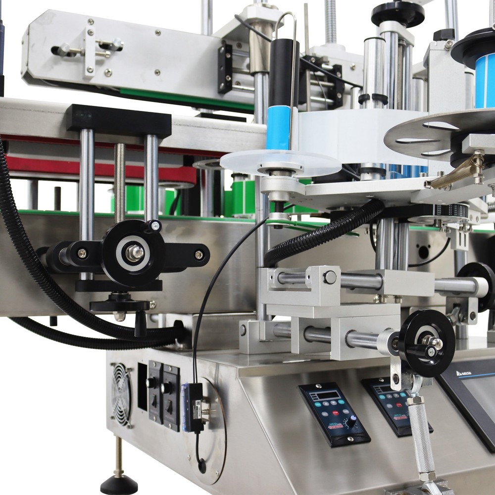 110V Double Sided Auto Desktop Labeling Machine for Square/Hexagonal Bottle etc