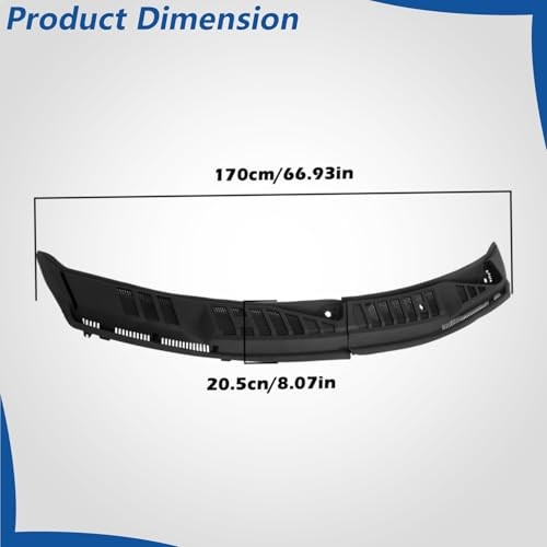 Plastic Windshield Window Wiper Cowl Cover Grille Kit Black Replacement for