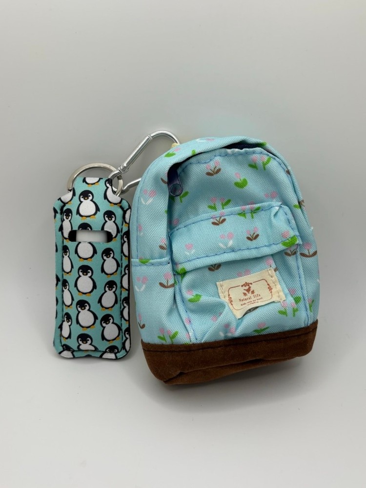 Mini Backpack Key & Card Holder including a chapstick holder
