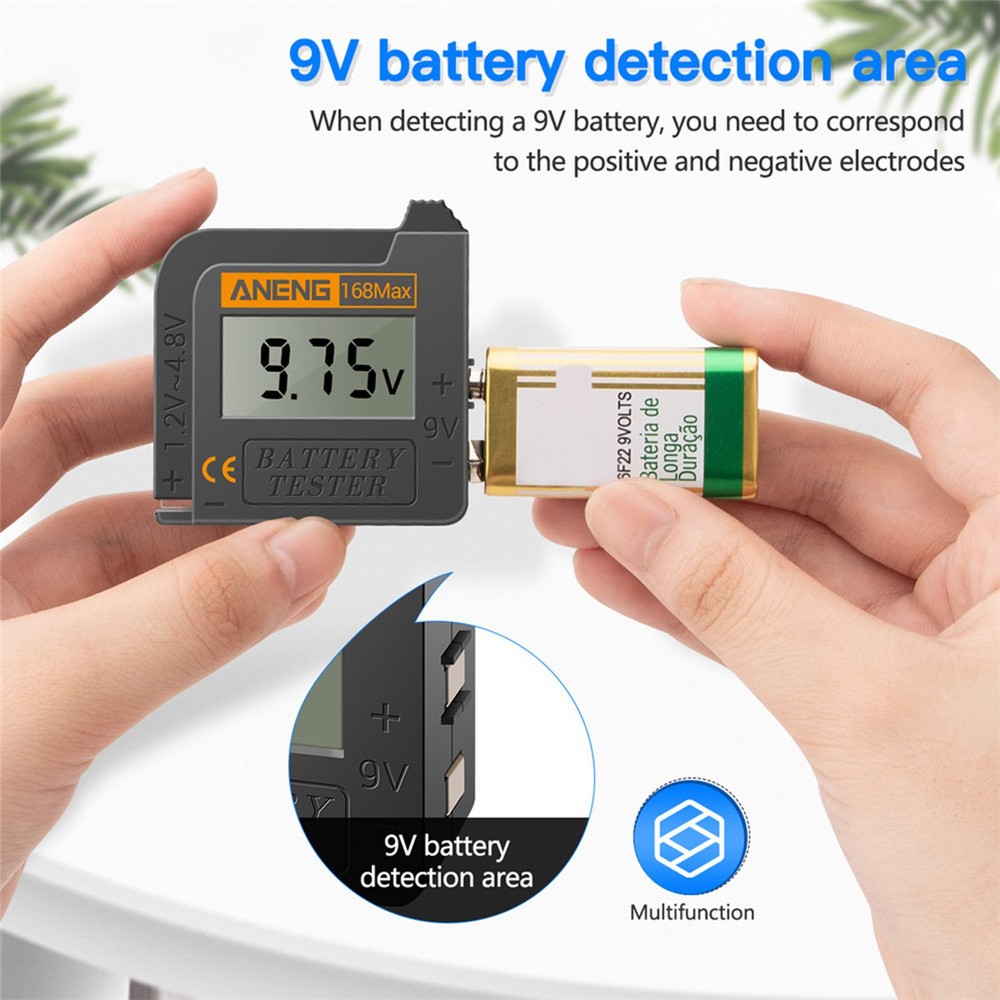 Battery Tester 9V AA AAA Button Cell Universal LCD Digital Display Battery Teste
