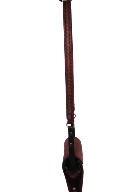Tooled Leather Messenger Bag