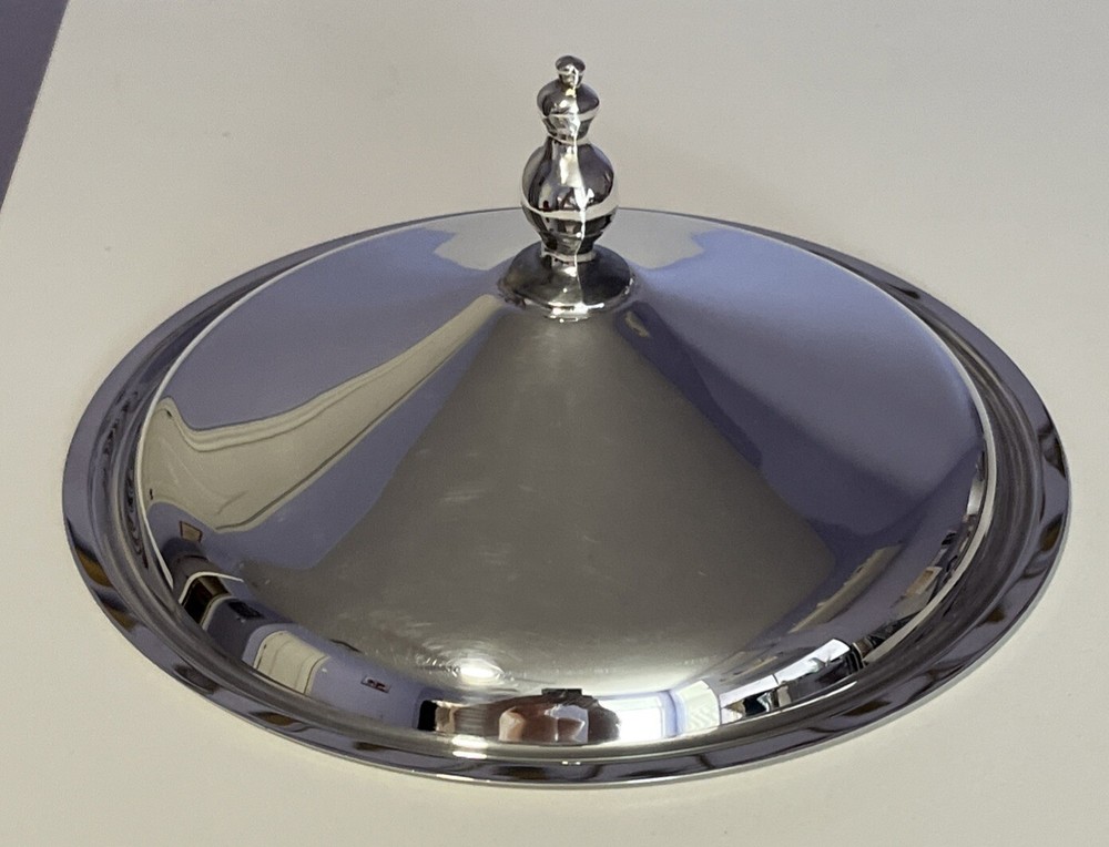 Art Deco Silver plated Soup Tureen or Chafing Dish Lid ONLY 9" Diameter