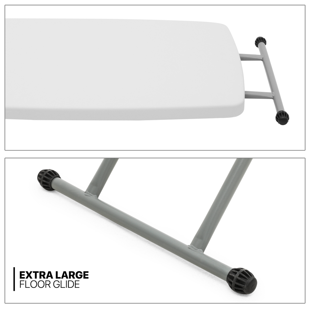White Folding Portable TV Tray Sofa Bed Side Laptop Desk Adjustable Dinner Table