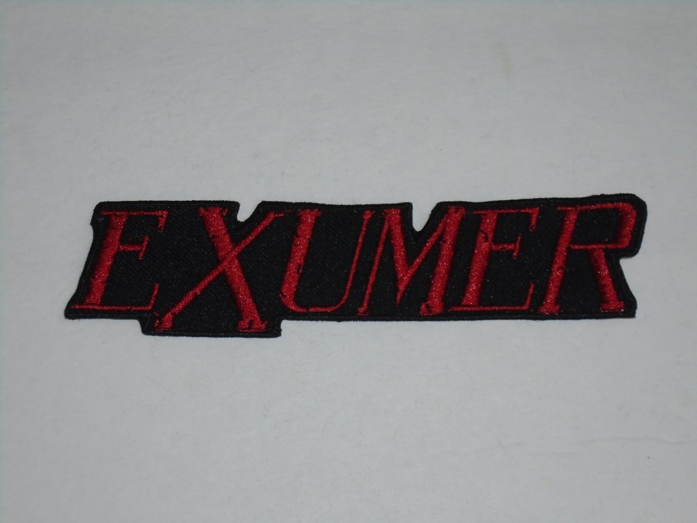 EXUMER IRON ON EMBROIDERED PATCH