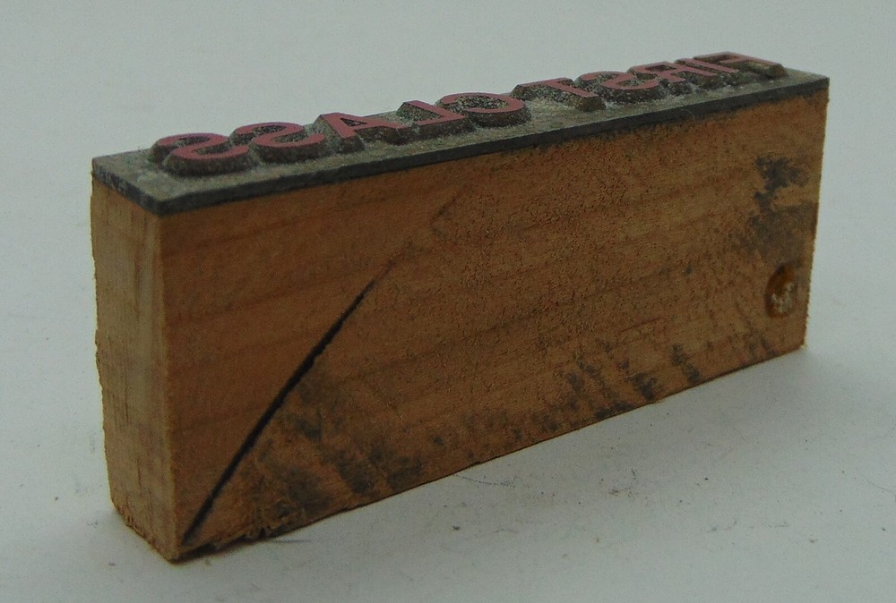 Printing Letterpress Printers Block First Class