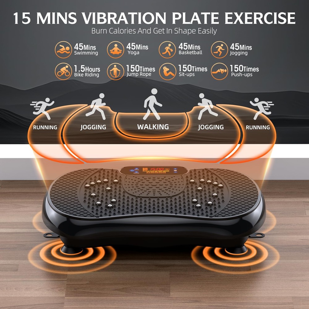 Vibration Plate Exercise Machine, Lymphatic Drainage Machine for Weight Loss,...