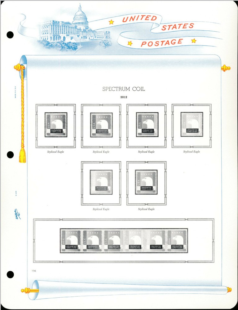 WHITE ACE 2012 US Regular Issue Singles & Coil Pairs Album Supplement RSC-36