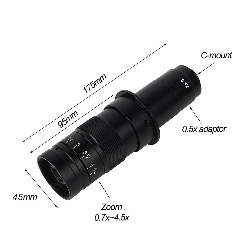 Adjustable Magnification Microscope Lens Zoom C Mount Lens For Microscope Camera