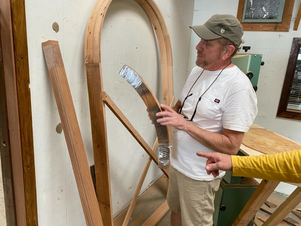 Solid reclaimed lumber gate w/side jambs speakeasy custom Your Size