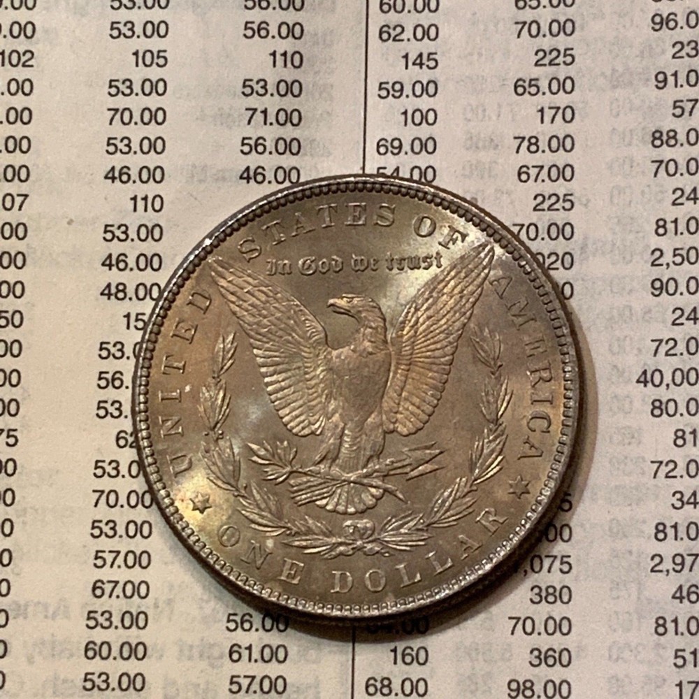 1886-P Morgan Silver Dollar $1, Colorfully Toned!