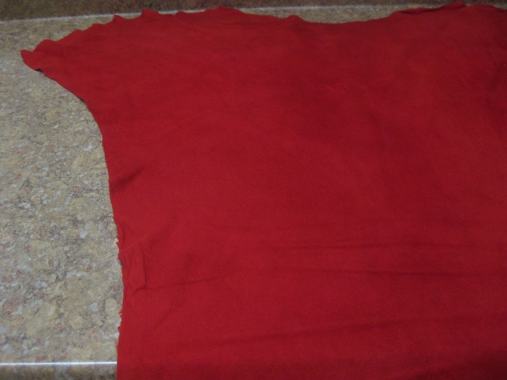 Red Suede Deer Leather #0006818 Row FF