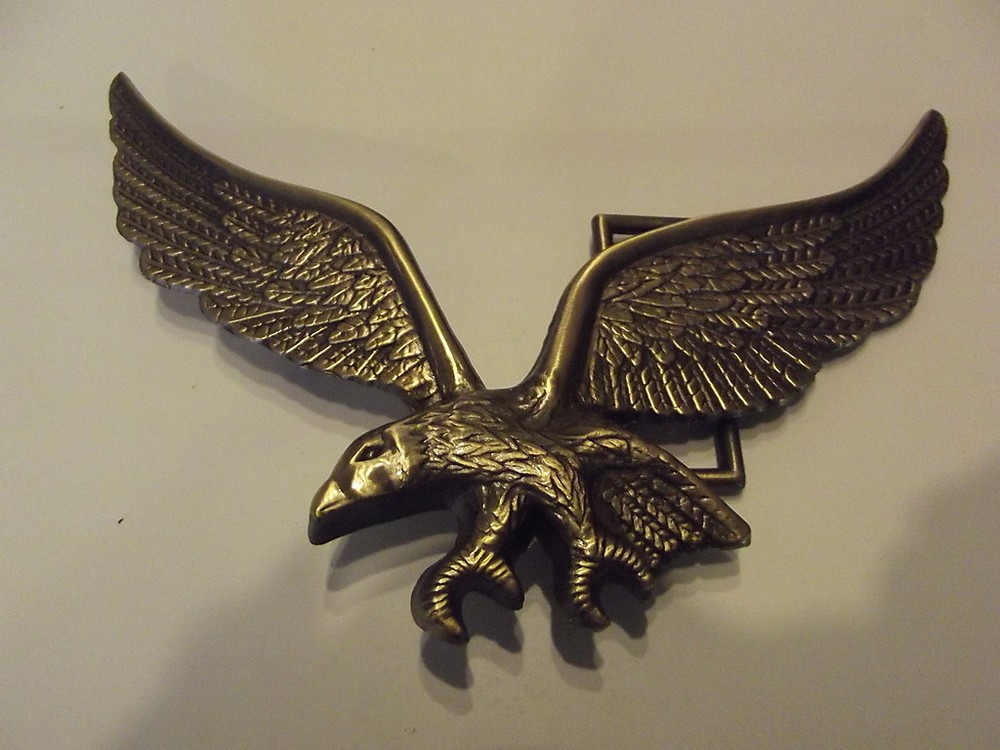 New Belt Buckle Gold Eagle Freedom