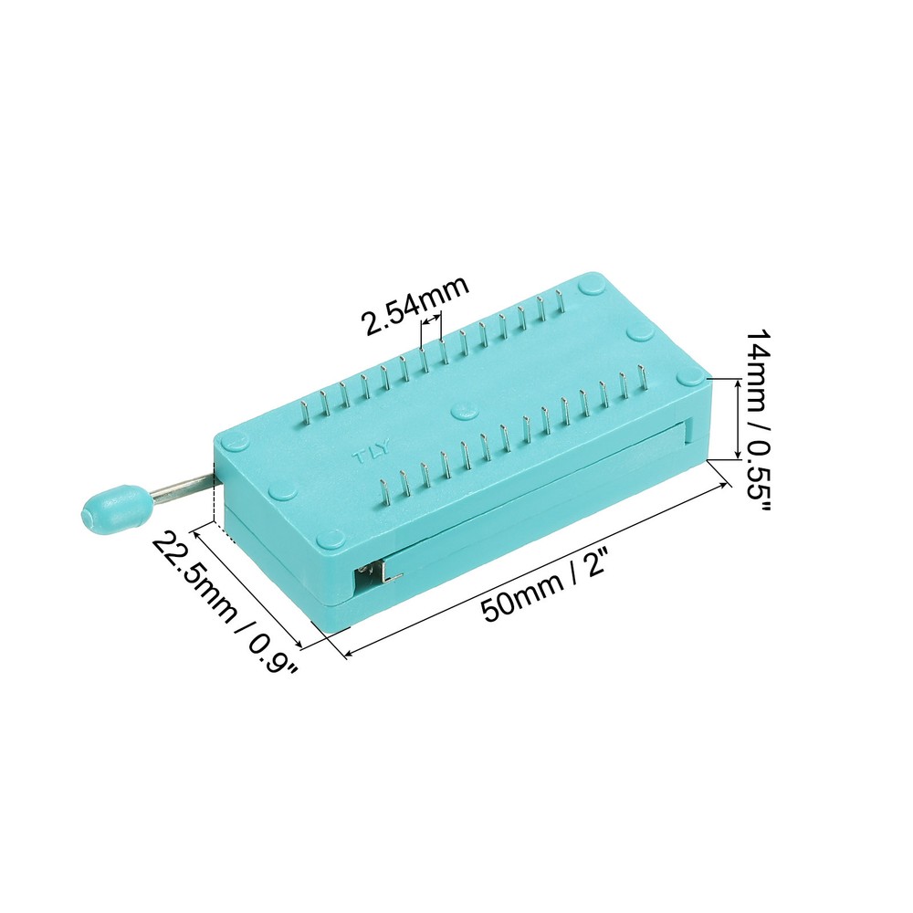 4 Pack Universal IC Test ZIF Socket 28 Pin 2.54mm Pitch