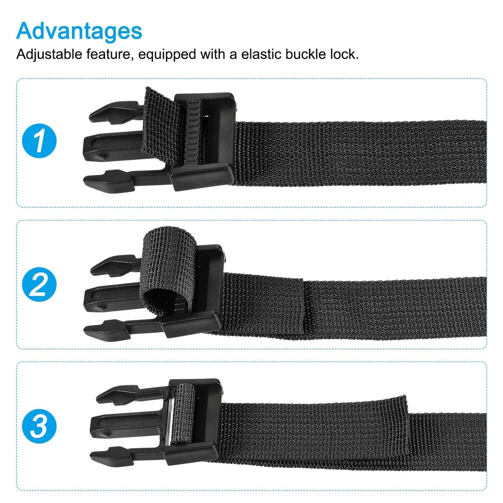 Utility Strap with Buckle 1x20 Inch Polyester Quick Release Belt(Black)
