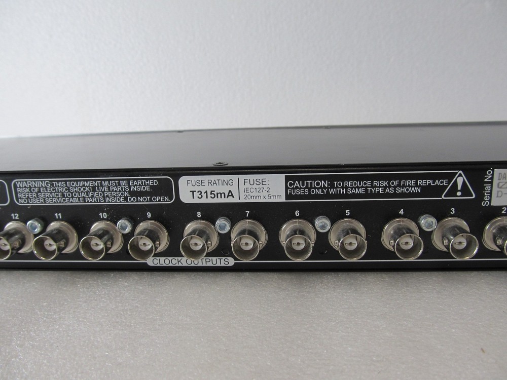 Drawmer D-Clock DMS-2 Master Clock Distributor Rack Mountable