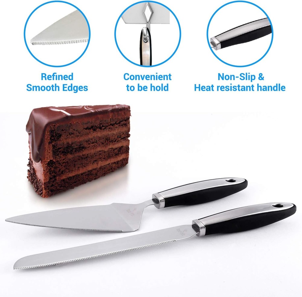 Cake Cutting Set Wedding Cake Knife & Server Set Cake Cutter & Pie Spatula Cake