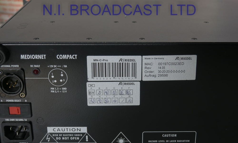 Riedel mediornet compact pro  fibre / 8x 3G / HD audio interface unit (ref 2)