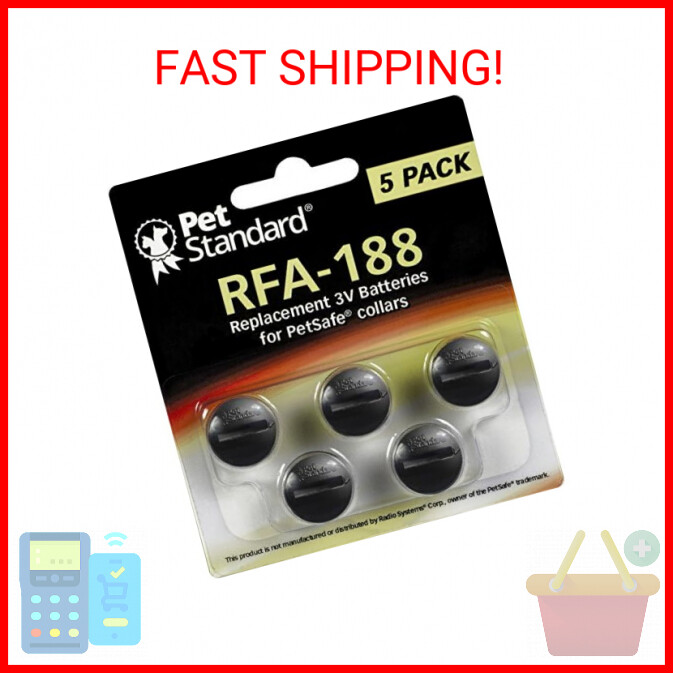 PetSafe Compatible RFA-188 Replacement Batteries (5-Pack)