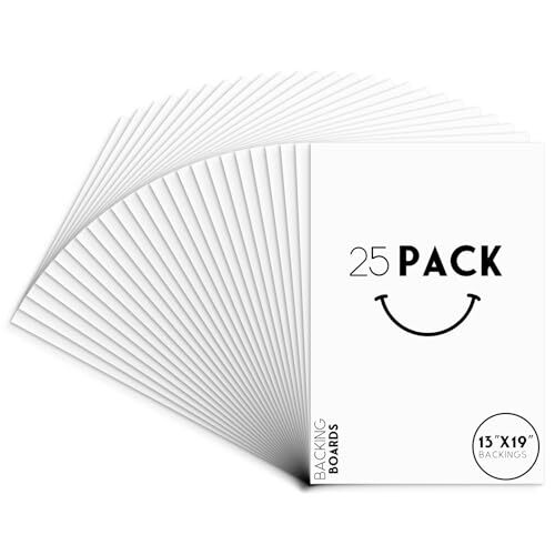 25 Pack 13x19 Picture Backing Boards for Frames Artwork Photos